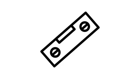 A monochrome illustration of a level icon, highlighting its sleek shape and.. Stock Footage 335118764