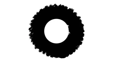 A monochrome image of a serrated circular object イラスト素材