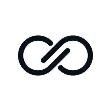 Monochrome infinity symbol Stock Illustration
