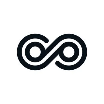 Monochrome infinity symbol Stock Illustration