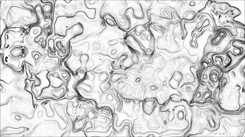 Monochrome Ink Marbling Pattern Stock Footage 343451908