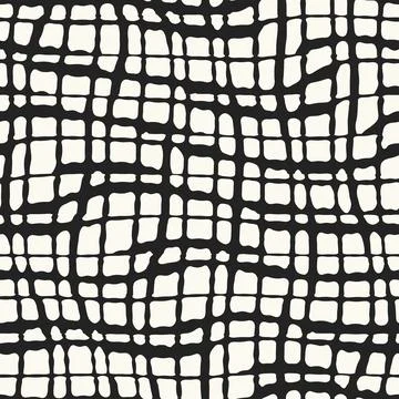 Monochrome Irregular Grid Textured Pattern Illustrazione stock