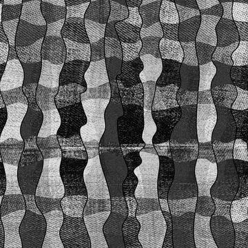 Monochrome jeans seamless pattern. Creative tartan texture on black denim. Stock Illustration