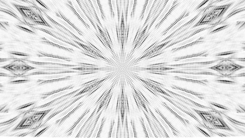 Monochrome kaleidoscopic pattern animate Stock Footage 201331930