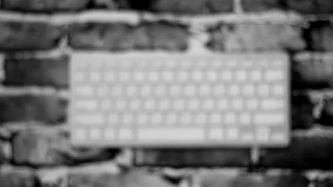 Monochrome keyboard out of focus Stock Footage 69762688