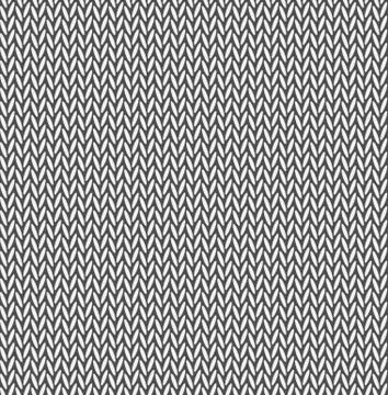Monochrome knitted seamless background pattern vector Illustrazione stock
