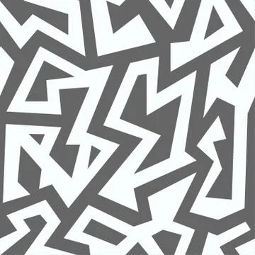 Monochrome labyrinth seamless pattern. Stock Illustration