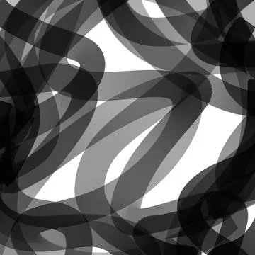 Monochrome Layered Organic Shape Pattern Background Illustrazione stock
