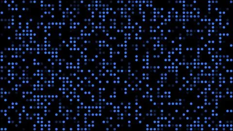Monochrome LED dot grid background blue Stock Illustration