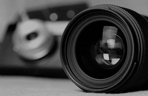 Monochrome lens flare object various vintage elements on old worn backgrou... Stock Photos