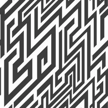 Monochrome line seamless pattern Stock Illustration