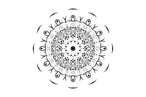 Monochrome Mandala Circular Pattern Design 스톡 일러스트