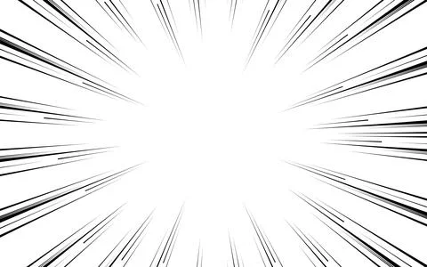 Monochrome manga comic effect. White explosive lines on black backdrop イラスト素材