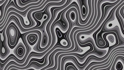 Monochrome marble texture. Animated flat background. Black ink lines distortion. Stock Footage 231350865
