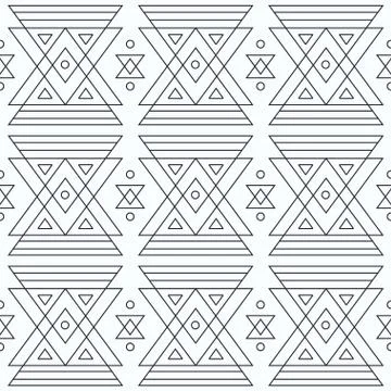 Monochrome marking triangles seamless pattern Stock Illustration