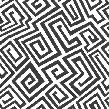 Monochrome maze seamless pattern Illustrazione stock