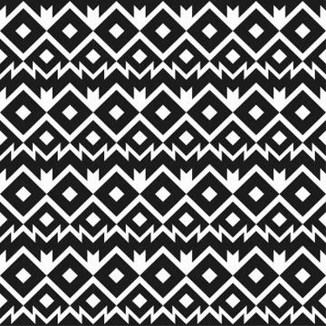 Monochrome mexico seamless pattern Stock Illustration