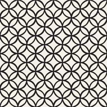 Monochrome minimalistic seamless pattern with circles. Simple hand drawn texture イラスト素材