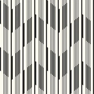 Monochrome Modern Striped Pattern Illustrazione stock