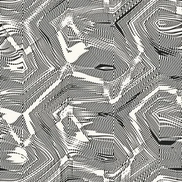 Monochrome Moiré Effect Textured Pattern Stock Illustration
