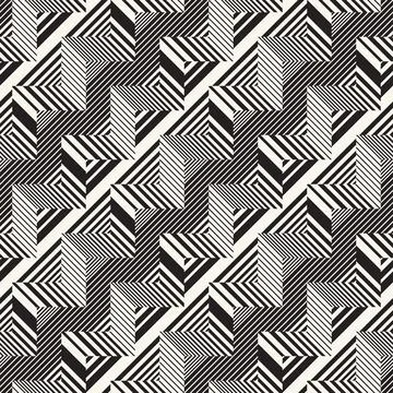 Monochrome Moiré Effect Textured Zigzag Pattern Illustrazione stock