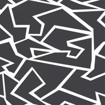 Monochrome mosaic seamless pattern Stock Illustration