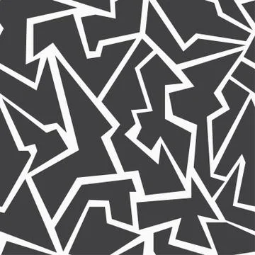 Monochrome mosaic seamless pattern Stock Illustration