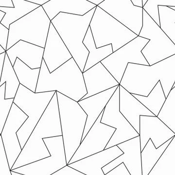 Monochrome mosaic seamless pattern Stock Illustration