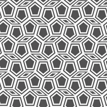 Monochrome mosaic seamless pattern. Stock Illustration