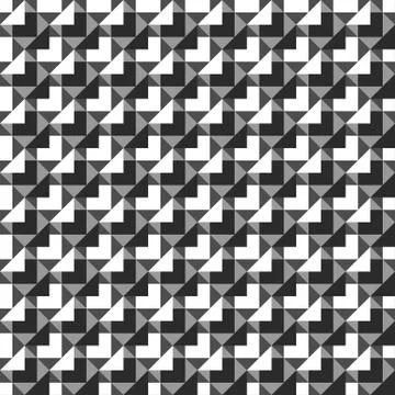 Monochrome mosaic seamless pattern. Stock Illustration