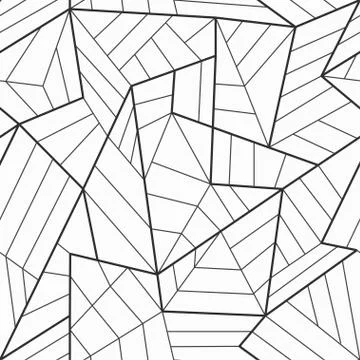 Monochrome mosaic seamless pattern Stock Illustration