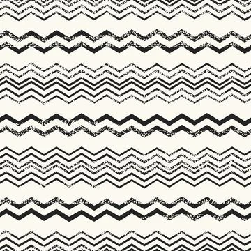 Monochrome Mottled Textured Chevron Pattern Stock Illustration