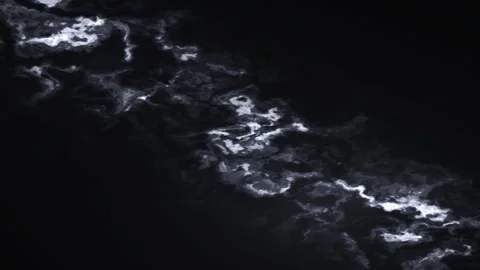 Monochrome nebula drifting through a black cosmic void. 4K Vidéo 345111444