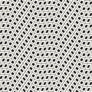 Monochrome Optical Illusion Grid Pattern Illustrazione stock