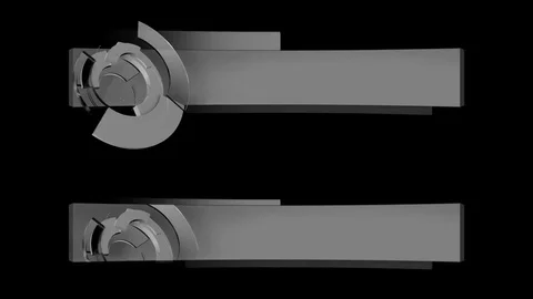 Monochrome Orbiting Circles Lower Third Alpha Stockbeeldmateriaal 83836093