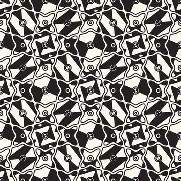 Monochrome Ornate Grid Textured Pattern Stock Illustration