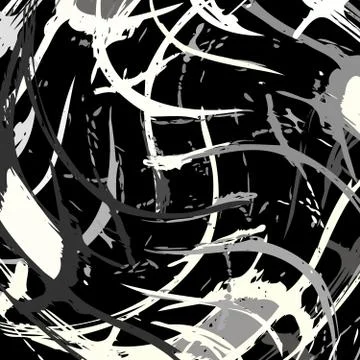 Monochrome pattern in graffiti style Stock-Illustration