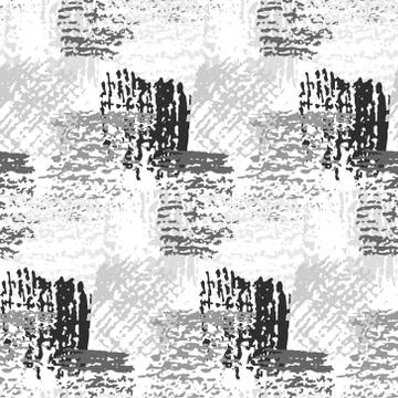 Monochrome pattern with grunge gray squares Stock Illustration