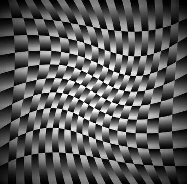 Monochrome pattern of rectangular shapes with spirally, rotating distortion e Stock Illustration