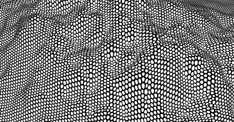 Monochrome pattern of small dots creating the effect of a three-dimensional w Stock Illustration