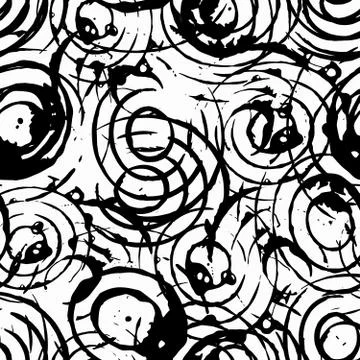 Monochrome pattern on a white background in graffiti style Stock Illustration