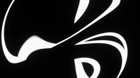 Monochrome patterns and ornaments made of abstract rays of light and lines. Loop Stock Footage 247942913
