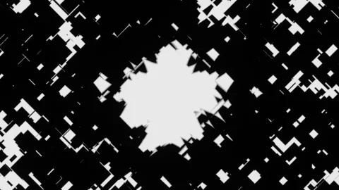 Monochrome patterns and ornaments made of abstract rays of light and lines. Magi Stock Footage 247942930
