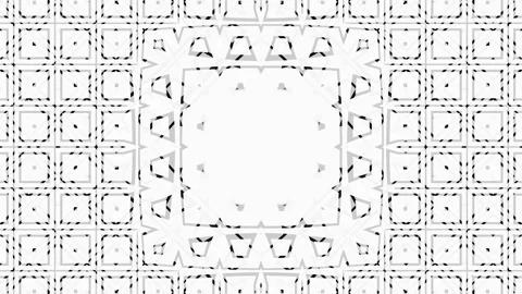 Monochrome patterns and ornaments made of abstract rays of light and lines. Magi Stock Footage 247943020