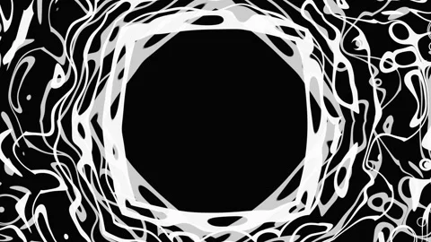 Monochrome patterns and ornaments made of abstract rays of light and lines. Loop Stock Footage 247943053
