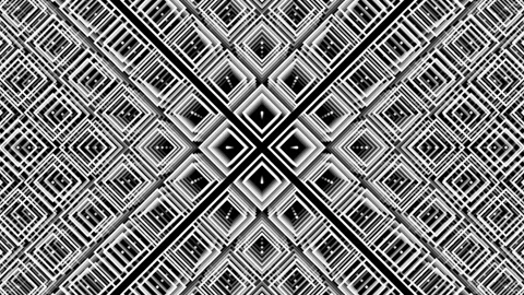 Monochrome patterns and ornaments made of abstract rays of light and lines. Loop Stock Footage 247943074