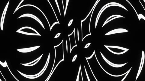 Monochrome patterns and ornaments made of abstract rays of light and lines. Magi Stock Footage 247943081