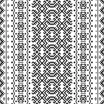 Monochrome persian motif pattern texture design background Stock Illustration