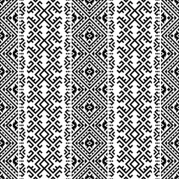 Monochrome persian motif pattern texture design background Stock Illustration