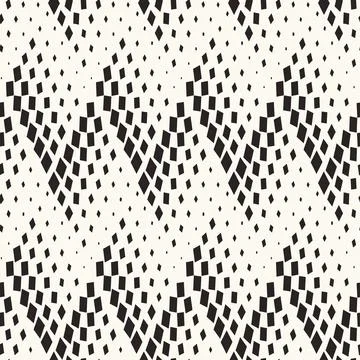 Monochrome Pixel Glitch Effect Textured Chevron Pattern Illustrazione stock